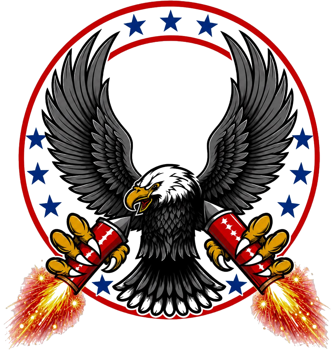 Patriot Fireworks Maine eagle logo